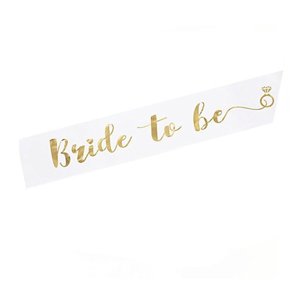 Bachelor Party - Team Bride Black Printed - Gold Shoulder Strap