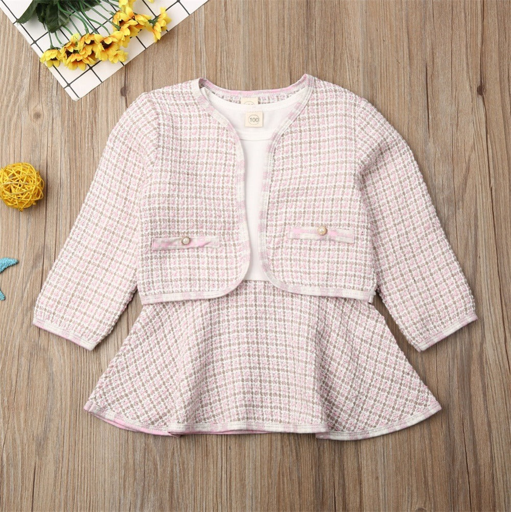 Long-sleeved Dresses Two-piece Baby