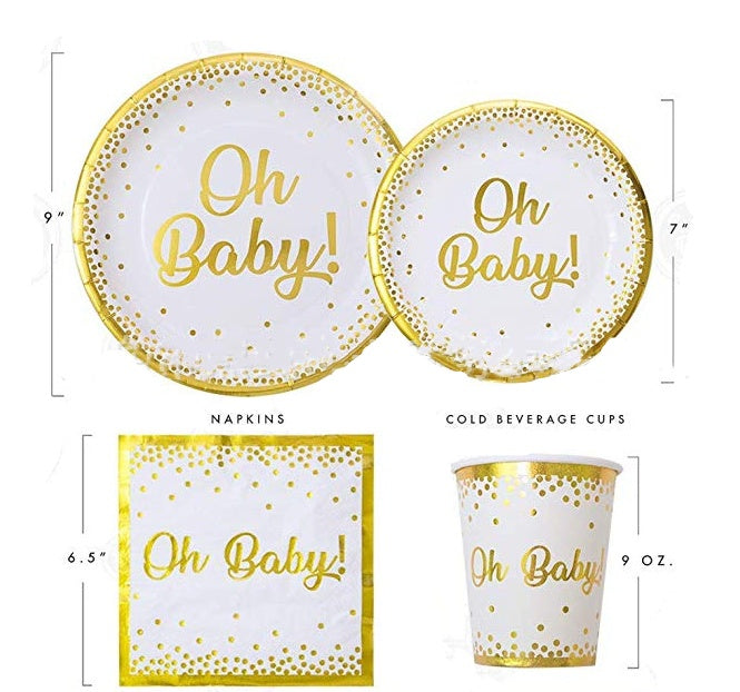 Oh Baby Theme - paper plate&cup