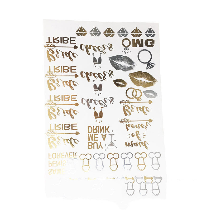 20pcs Team Bride Temporary Tattoos Stickers - Bride To Be Hen Bachelorette Party