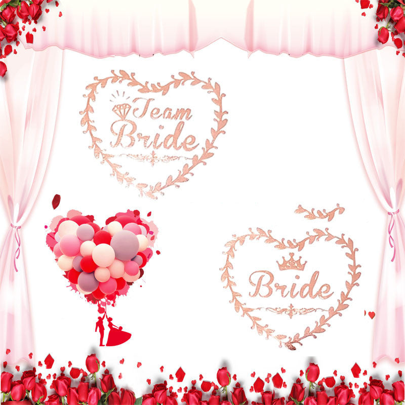 20pcs Team Bride Temporary Tattoos Stickers - Bride To Be Hen Bachelorette Party
