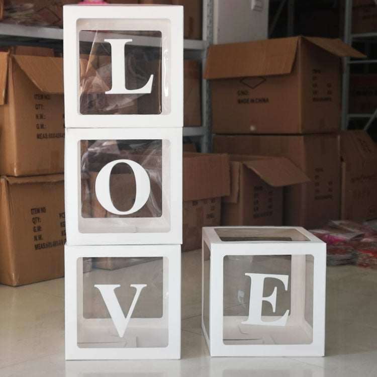 Baby Letter Gift Box Transparent Balloon Box