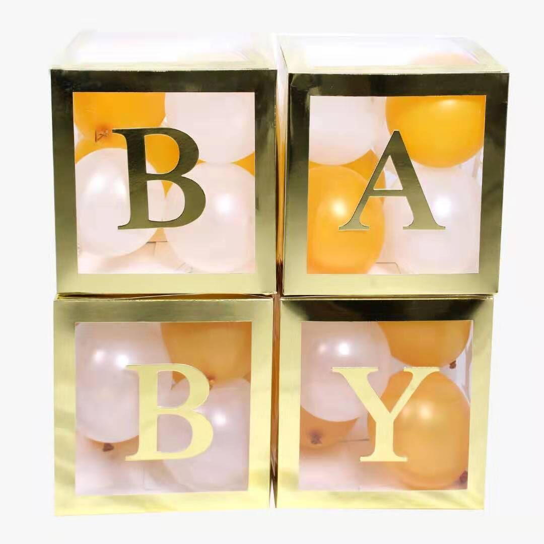 Baby Letter Gift Box Transparent Balloon Box