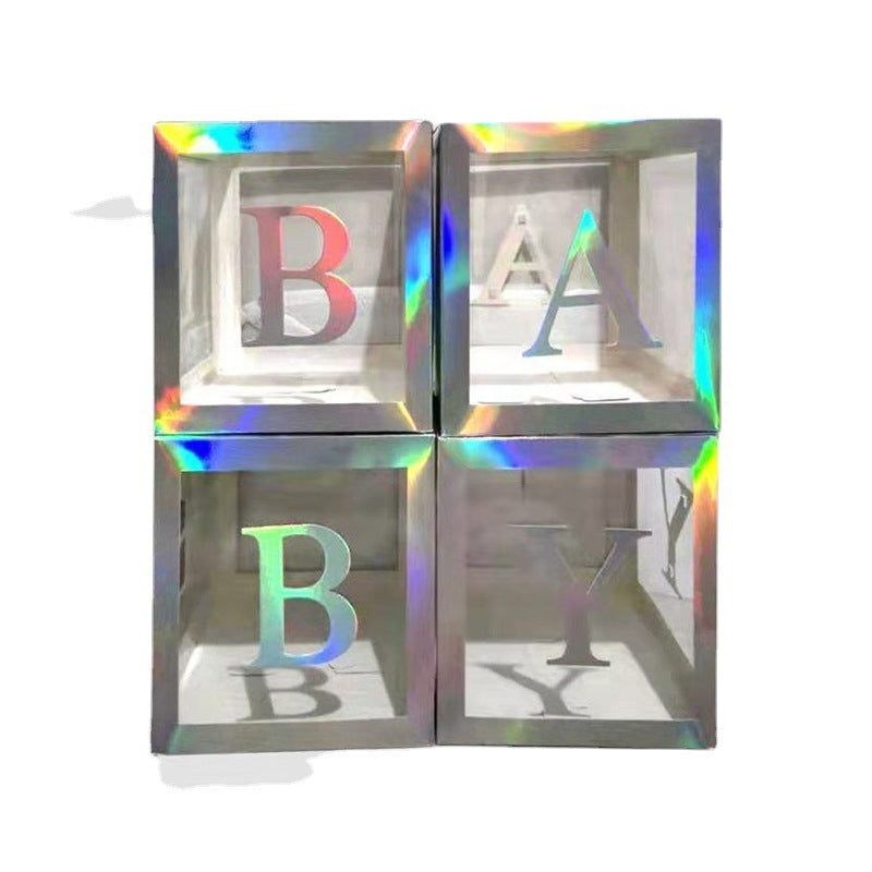 Baby Letter Gift Box Transparent Balloon Box