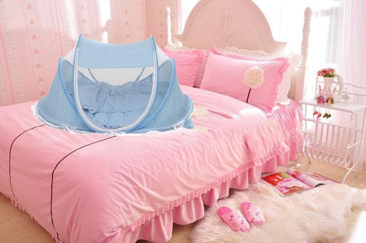 Foldable Baby Bed Net With Pillow Net - Set