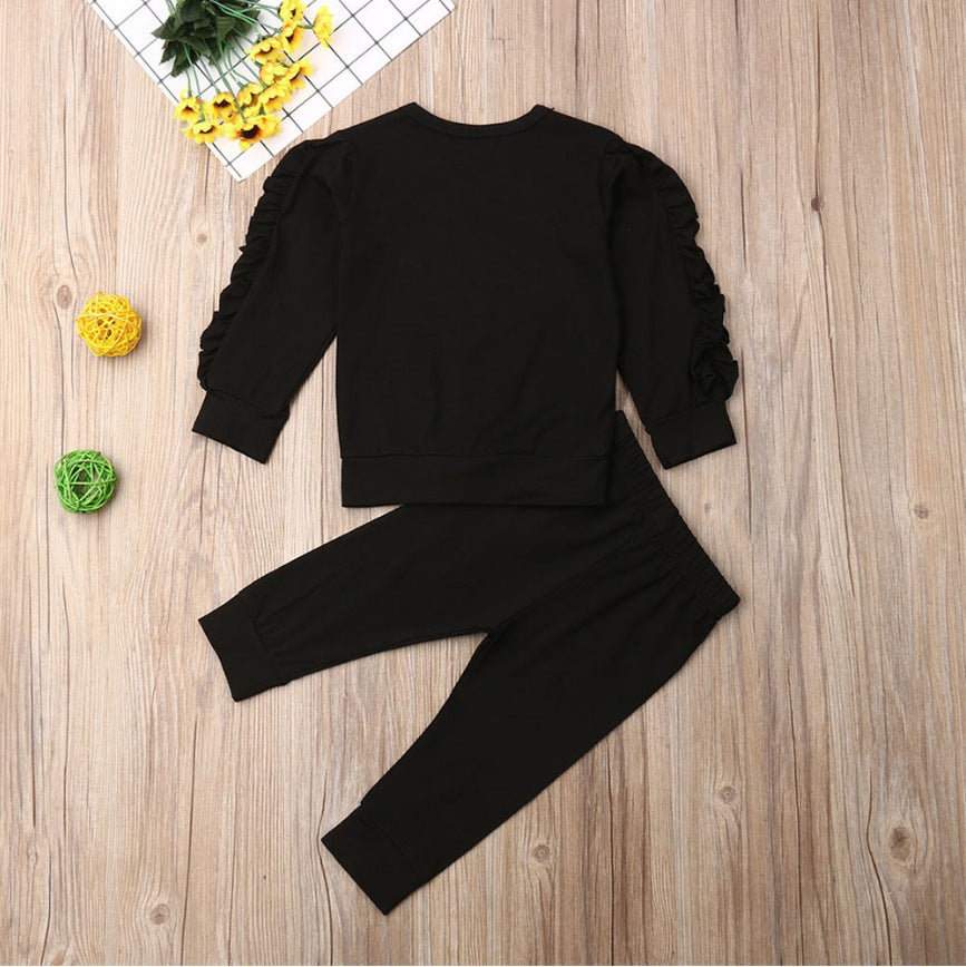 Baby Boys Girls Ruffles Kids 2Pcs Outfits