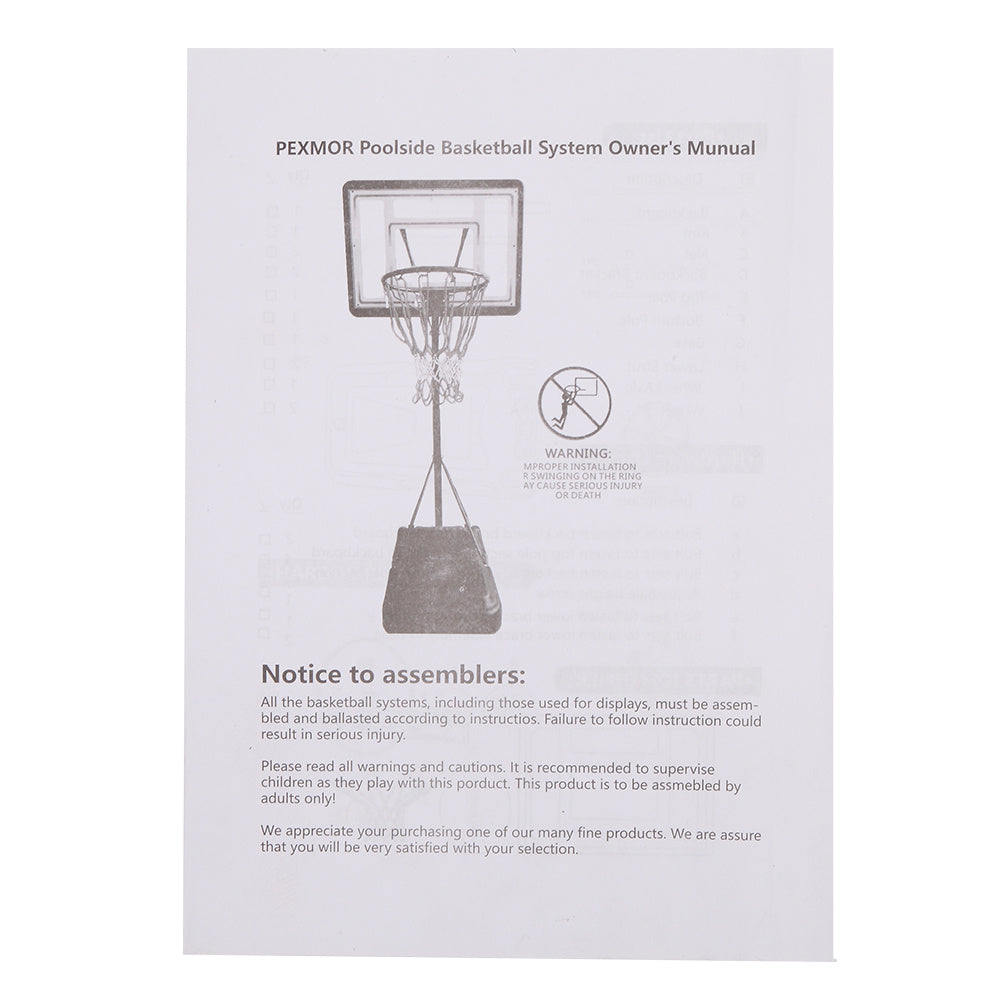 Board Basket Frame Adjustable 115-135cm