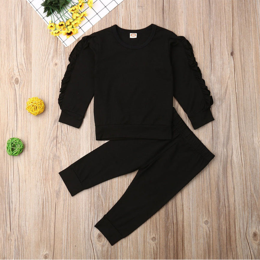 Baby Boys Girls Ruffles Kids 2Pcs Outfits