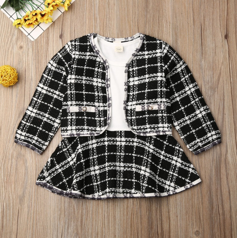 Long-sleeved Dresses Two-piece Baby