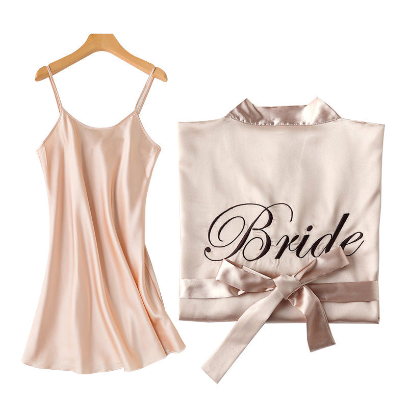 Bridal Bridesmaid Embroidered Sleepgown