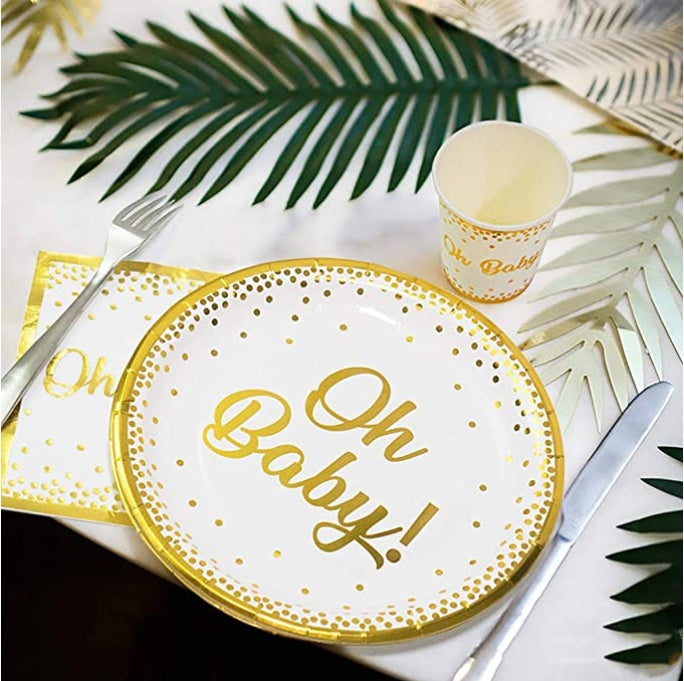 Oh Baby Theme - paper plate&cup