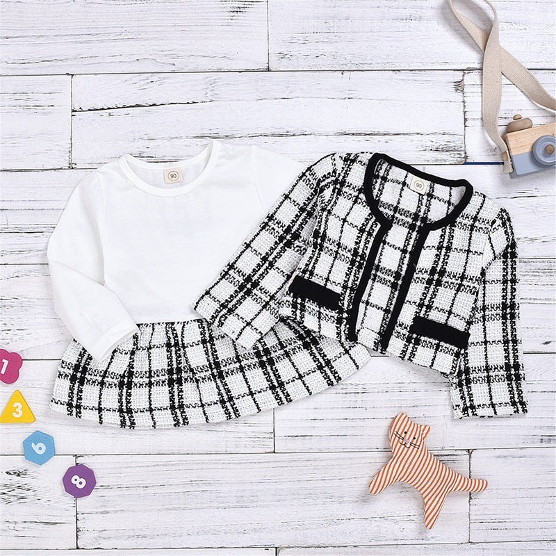 Long-sleeved Dresses Two-piece Baby