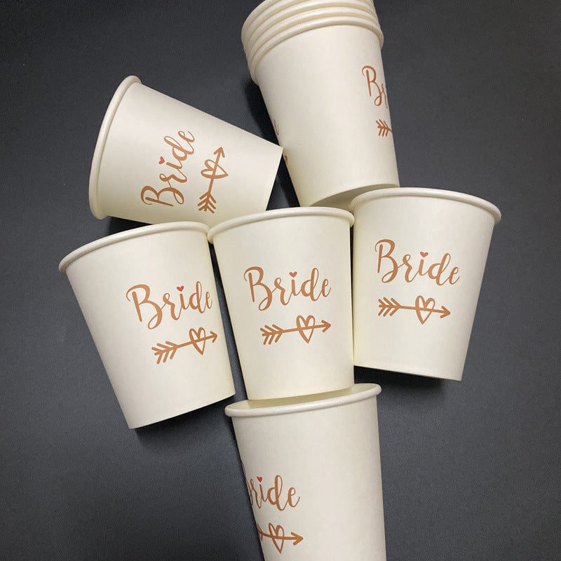 Wedding Party Bride Disposable Paper Cup