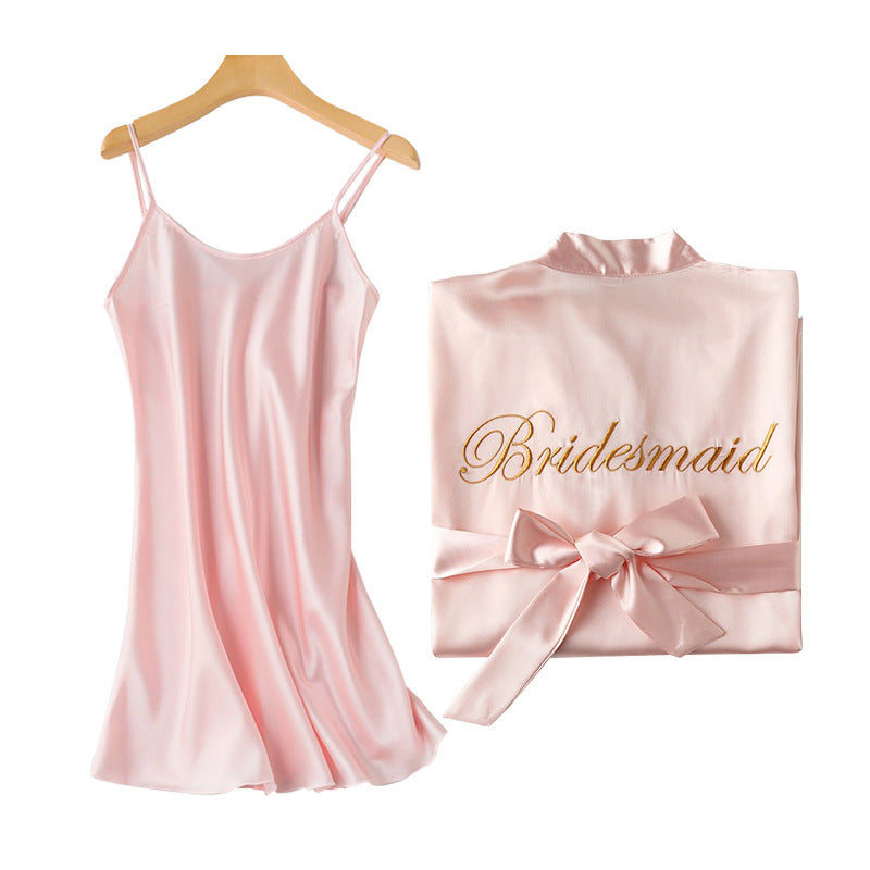 Bridal Bridesmaid Embroidered Sleepgown