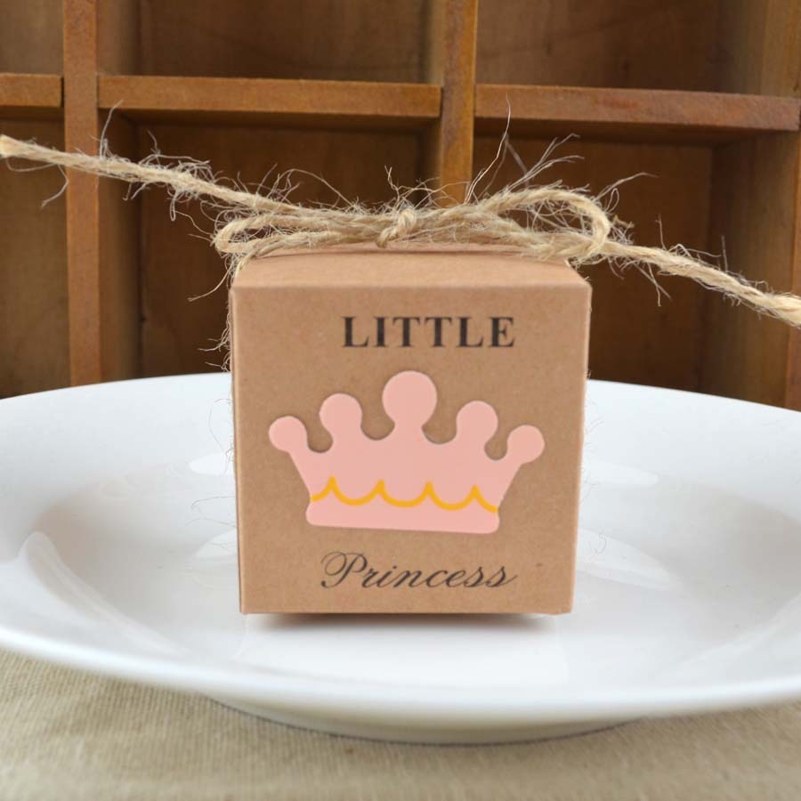 Bedankt Paper Box - Prince & Princess Party Gift - Rope