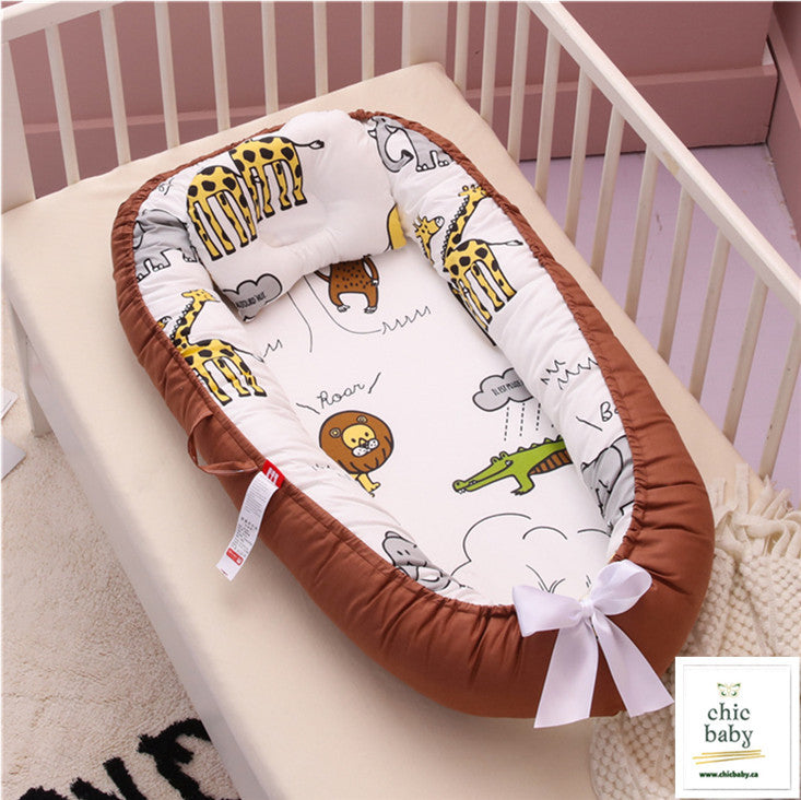 Baby Removable And Washable Bed Crib - Portable Crib - Travel Bed - Cotton Cradle