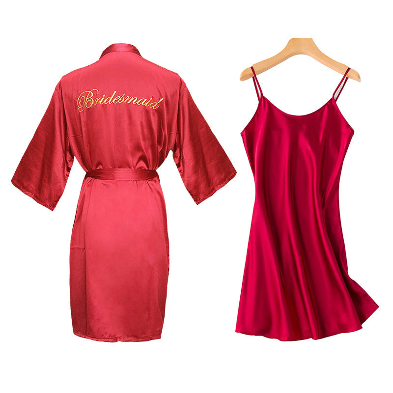 Bridal Bridesmaid Embroidered Sleepgown