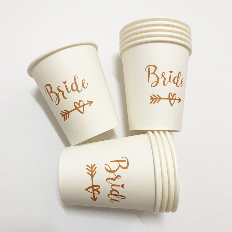 Wedding Party Bride Disposable Paper Cup