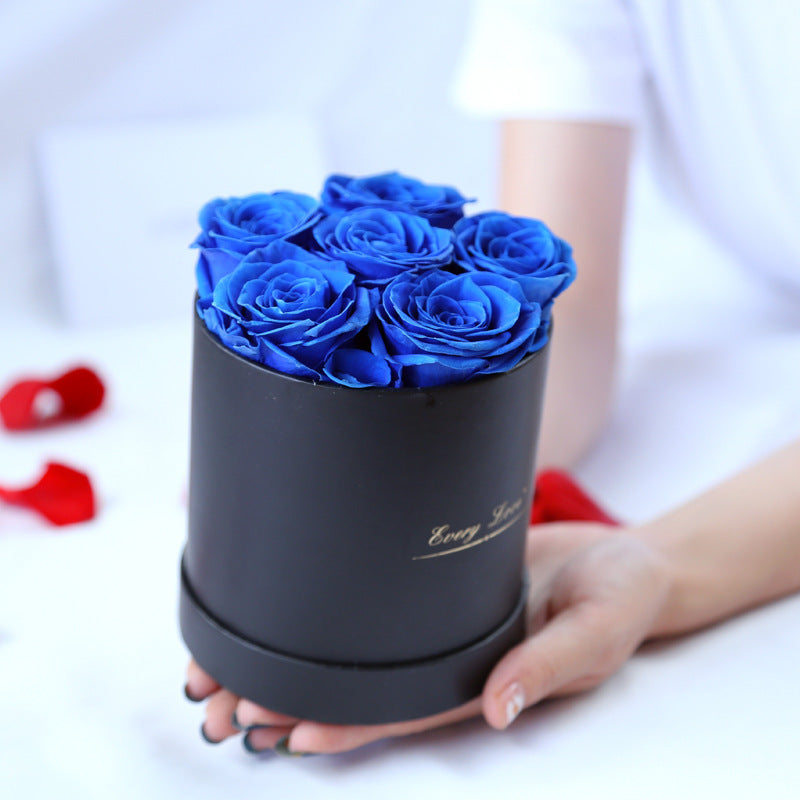 Eternal Life Flower Immortal Rose with Hug Bucket Romantic Gift