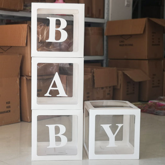 Baby Letter Gift Box Transparent Balloon Box
