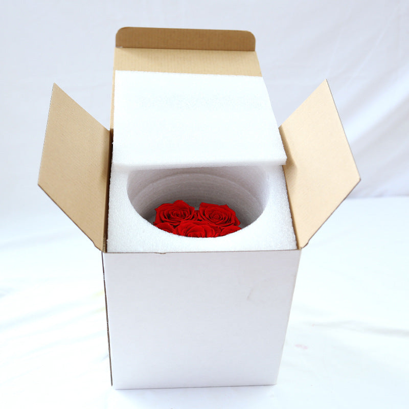 Eternal Life Flower Immortal Rose with Hug Bucket Romantic Gift