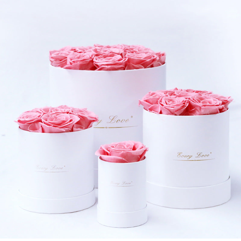 Eternal Life Flower Immortal Rose with Hug Bucket Romantic Gift