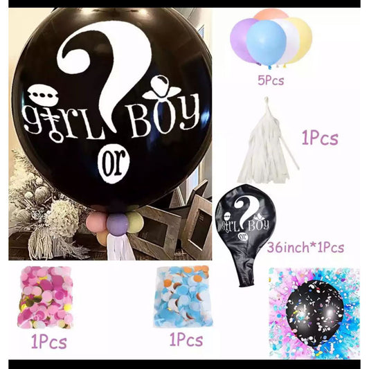Baby Party Decoration Flag Pull Confetti Balloon Set