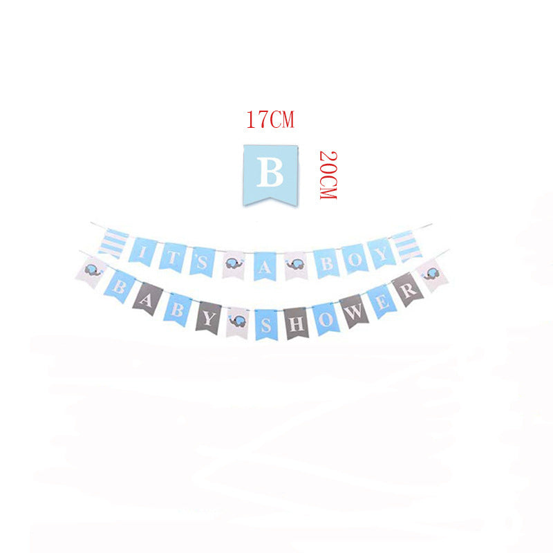 Baby Shower party pull flag
