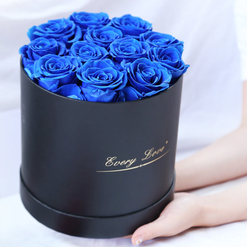 Eternal Life Flower Immortal Rose with Hug Bucket Romantic Gift