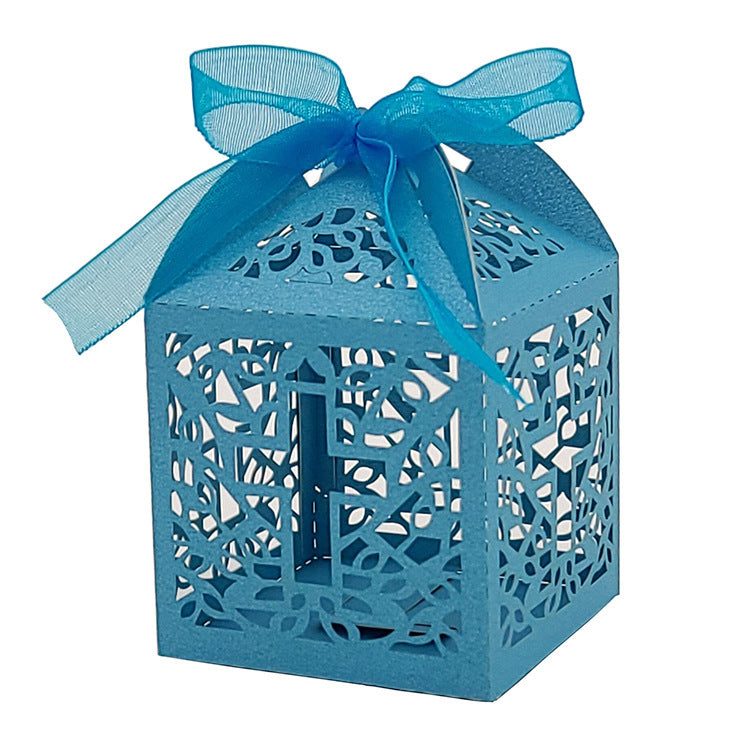 Laser Cross Hollow Wedding Candies Box 10 pieces