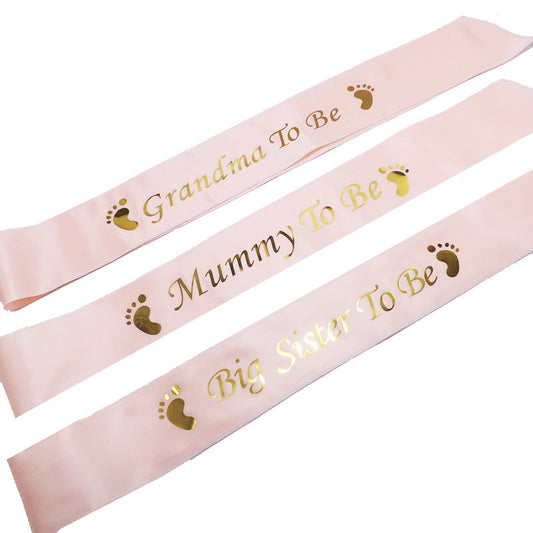 Series baby shower party shoulder strap etiquette