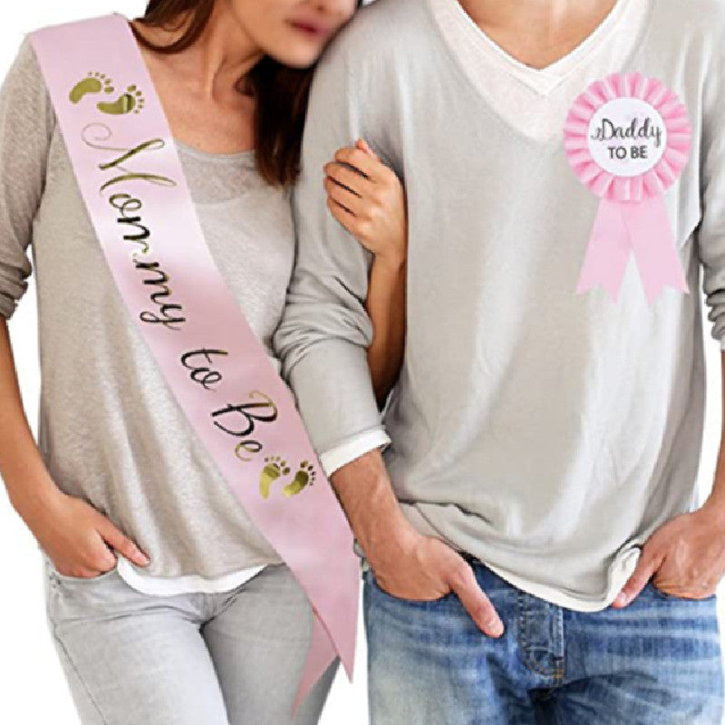 New baby welcome party shoulder strap badge