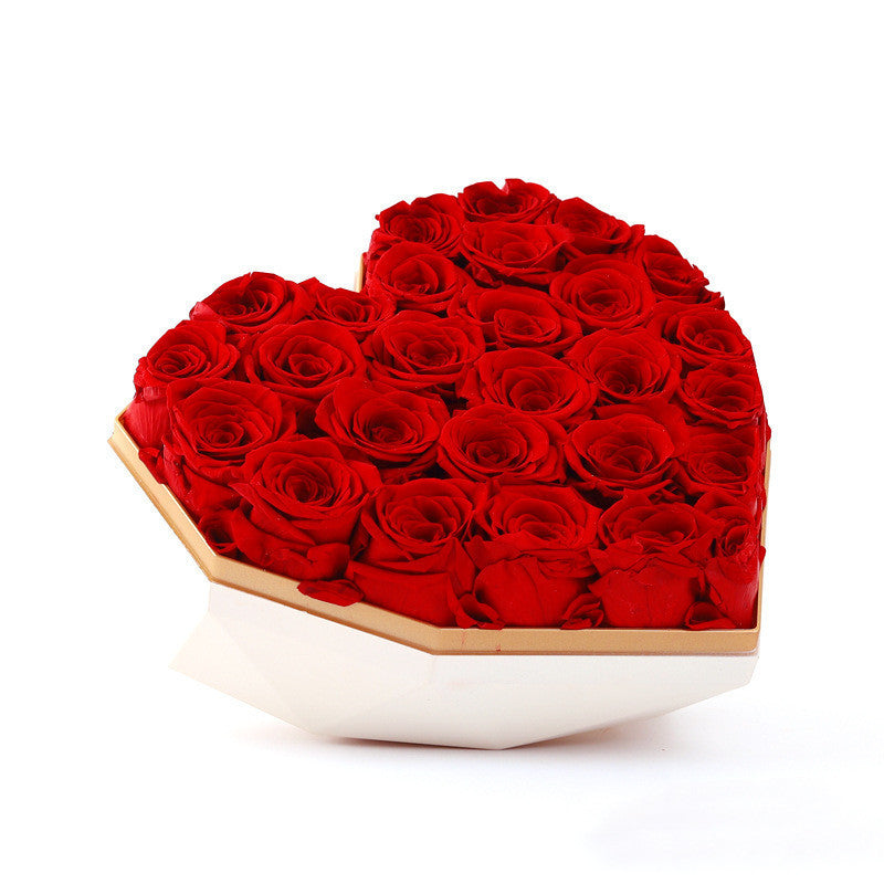 Gift Box With Flowers And Roses