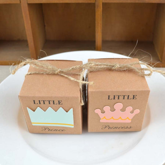 Bedankt Paper Box - Prince & Princess Party Gift - Rope