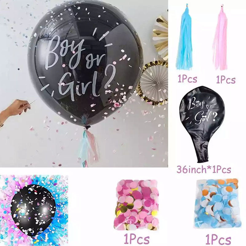 Baby Party Decoration Flag Pull Confetti Balloon Set