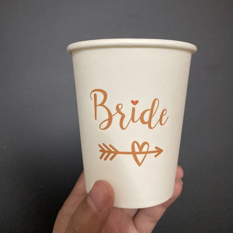 Wedding Party Bride Disposable Paper Cup