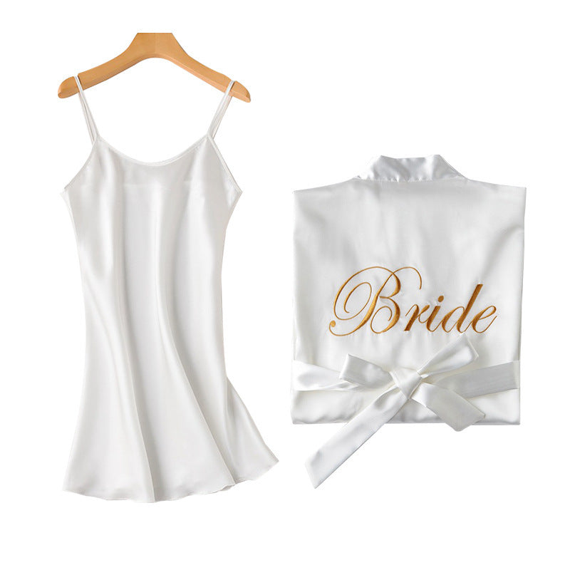 Bridal Bridesmaid Embroidered Sleepgown