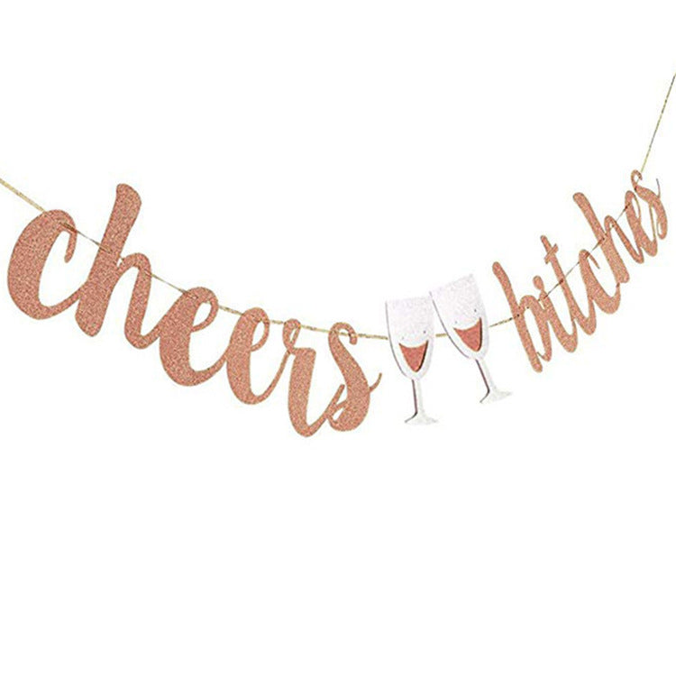 Creativity Bachelorette Party Decoration Pull Flag Paper