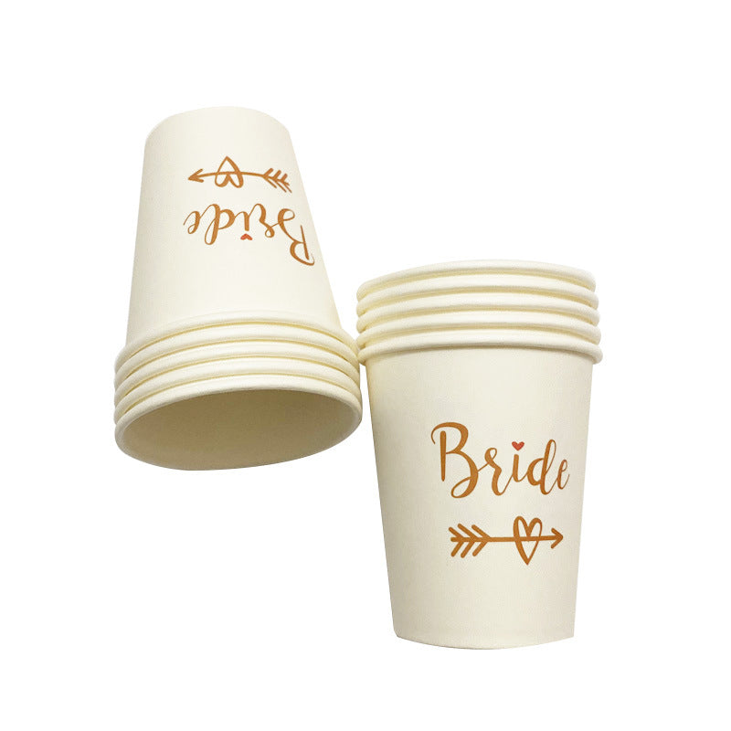 Wedding Party Bride Disposable Paper Cup