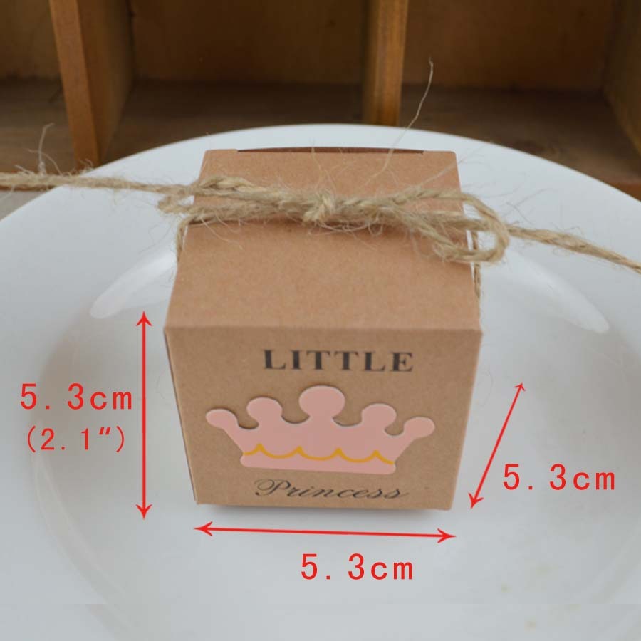 Bedankt Paper Box - Prince & Princess Party Gift - Rope
