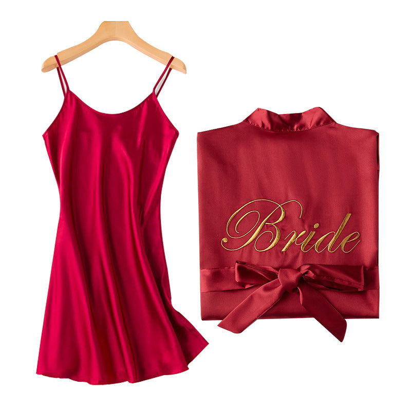 Bridal Bridesmaid Embroidered Sleepgown