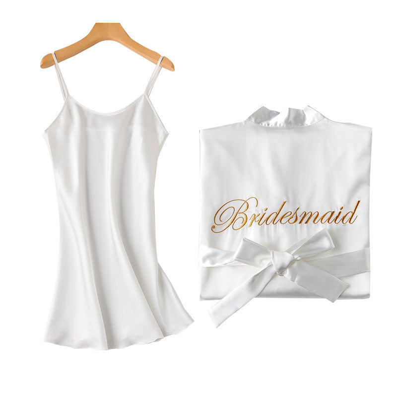 Bridal Bridesmaid Embroidered Sleepgown