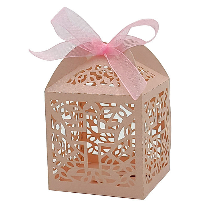Laser Cross Hollow Wedding Candies Box 10 pieces