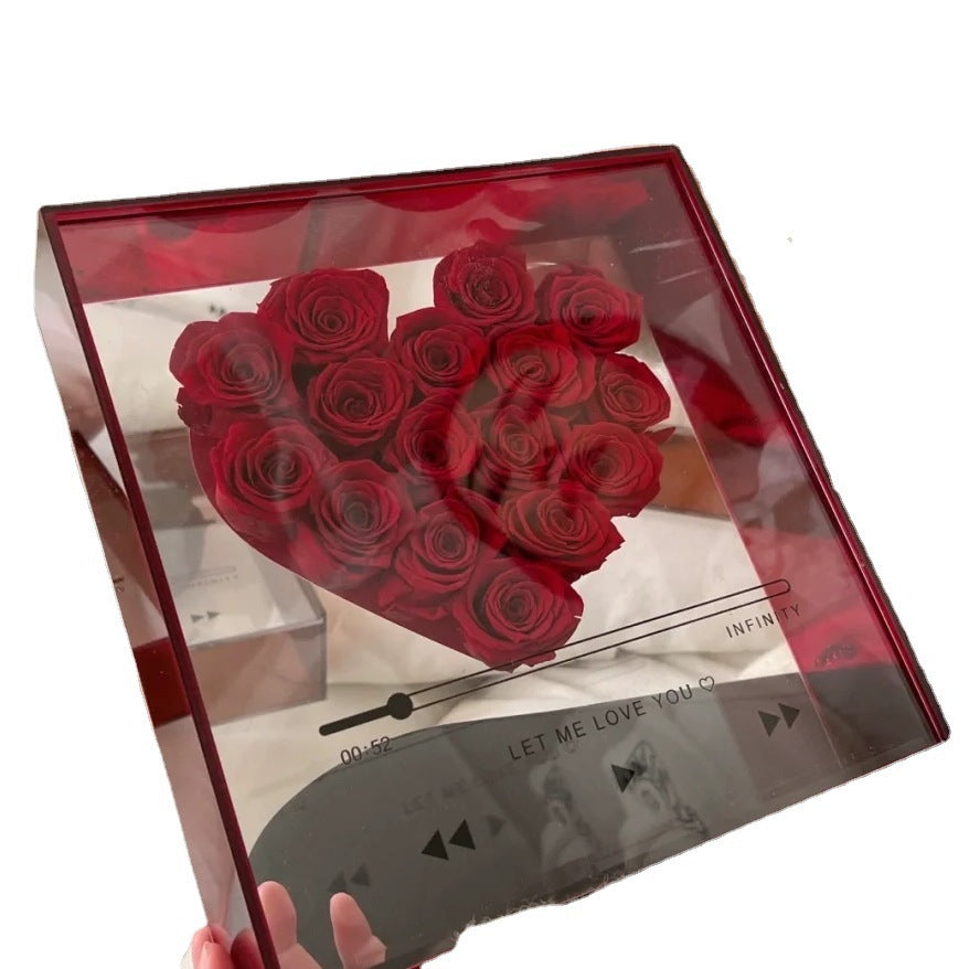 Transparent Acrylic Flower Box Eternal