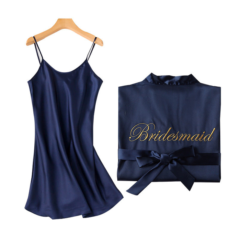 Bridal Bridesmaid Embroidered Sleepgown
