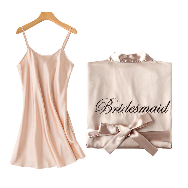 Bridal Bridesmaid Embroidered Sleepgown